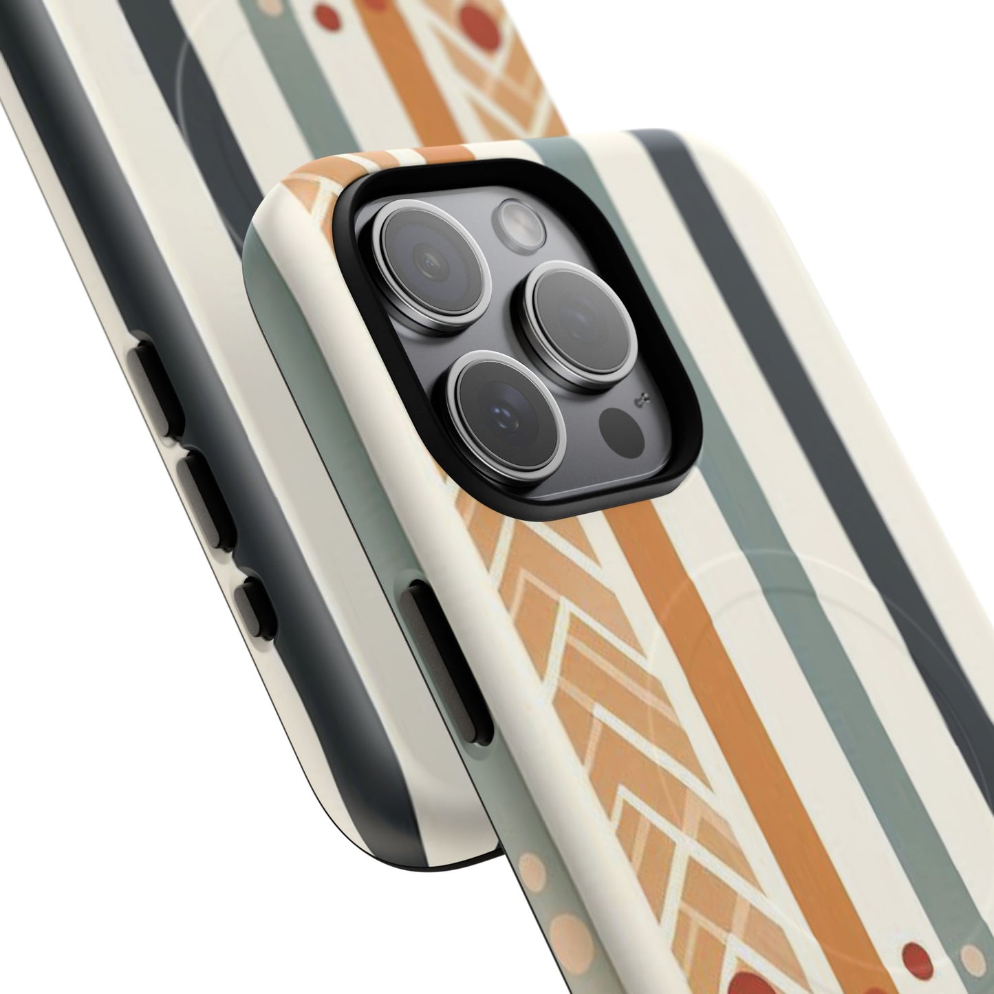 Terracotta Trails Tough Magnetic iPhone Cases for Everyday Use, Floral Patterned Stability Case, Gift for Her, Durable iPhone Accessory.