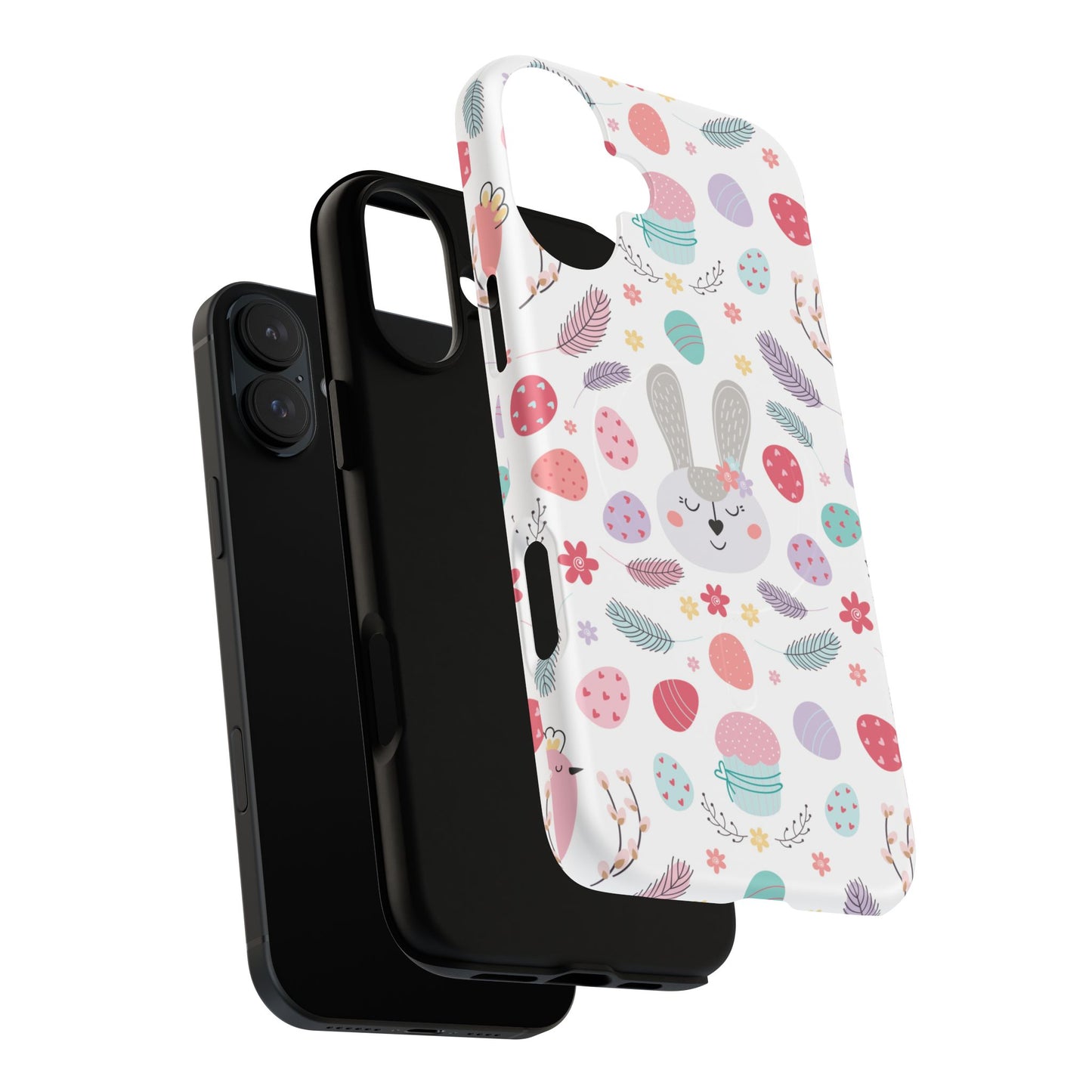 Cute Easter Bunny iPhone Case, Tough Magnetic Phone Cover, Spring Gift, Durable iPhone Accessory, Adorable Easter Decor