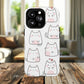 Cute Kawaii Cat Tough Magnetic iPhone Case, Cute Cat Lover Gift, Kawaii iPhone Cover, Tough iPhone Case, Unique Pet Themed Accessory,