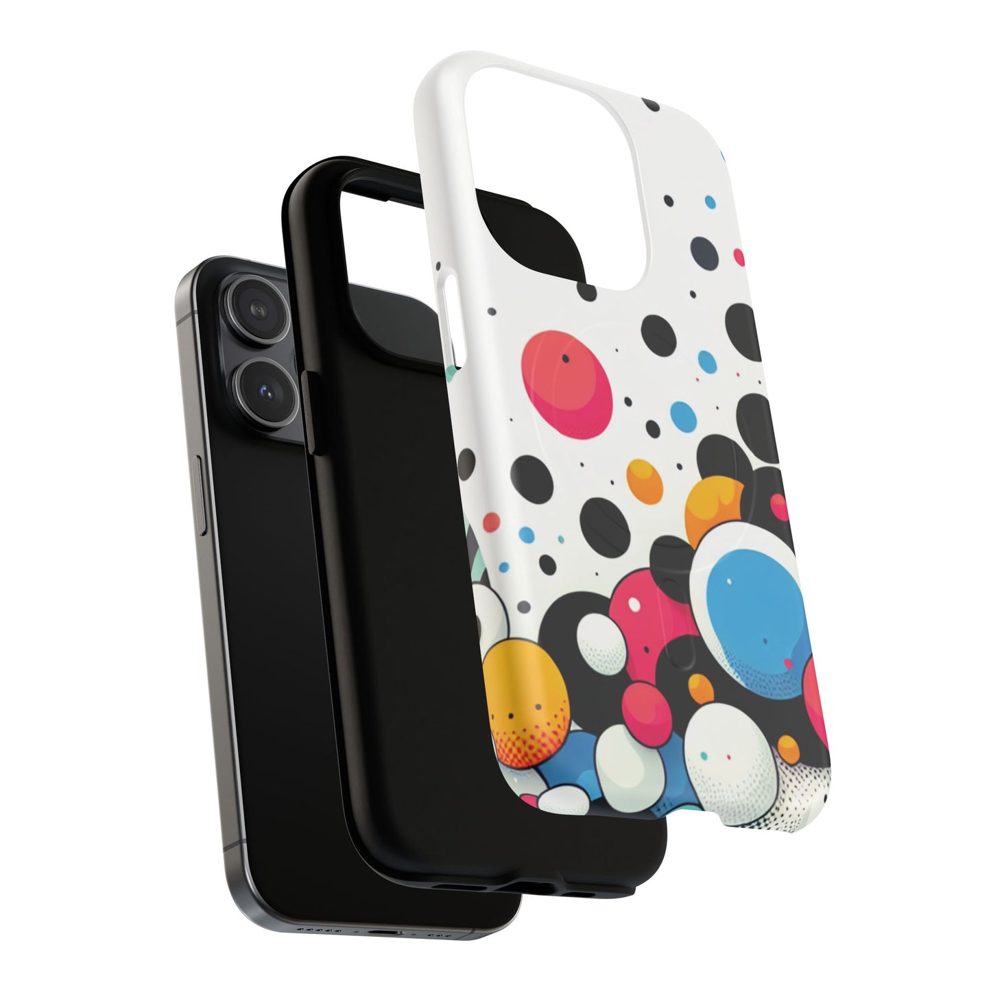 Vibrant Bubble Bloom Galaxy Magnetic iPhone Cases, Artistic Protection for Your Device, Gift for Tech Lovers, Colorful Designs, Unique iPhone Accessories