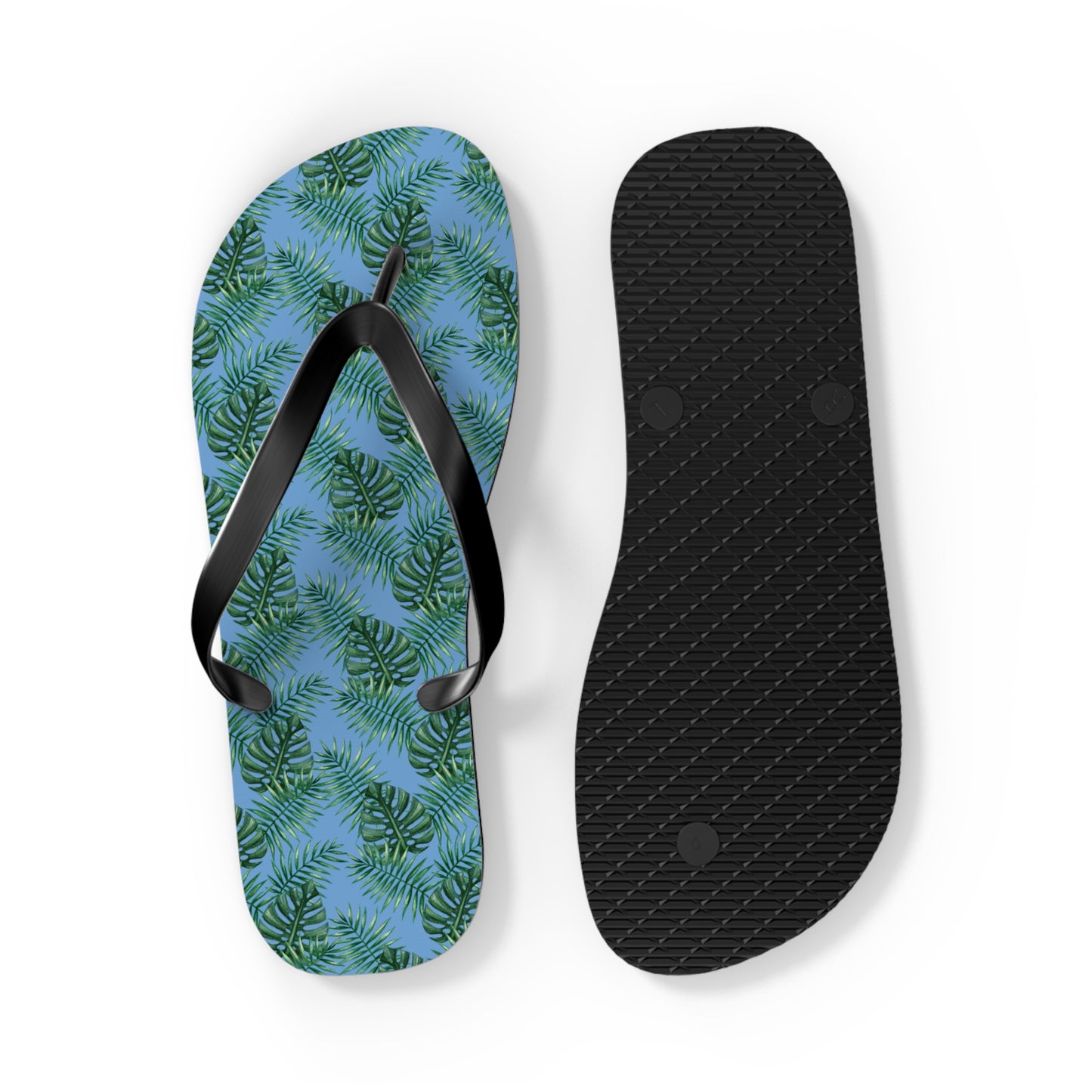 Blue Tropical Bliss Flip Flops