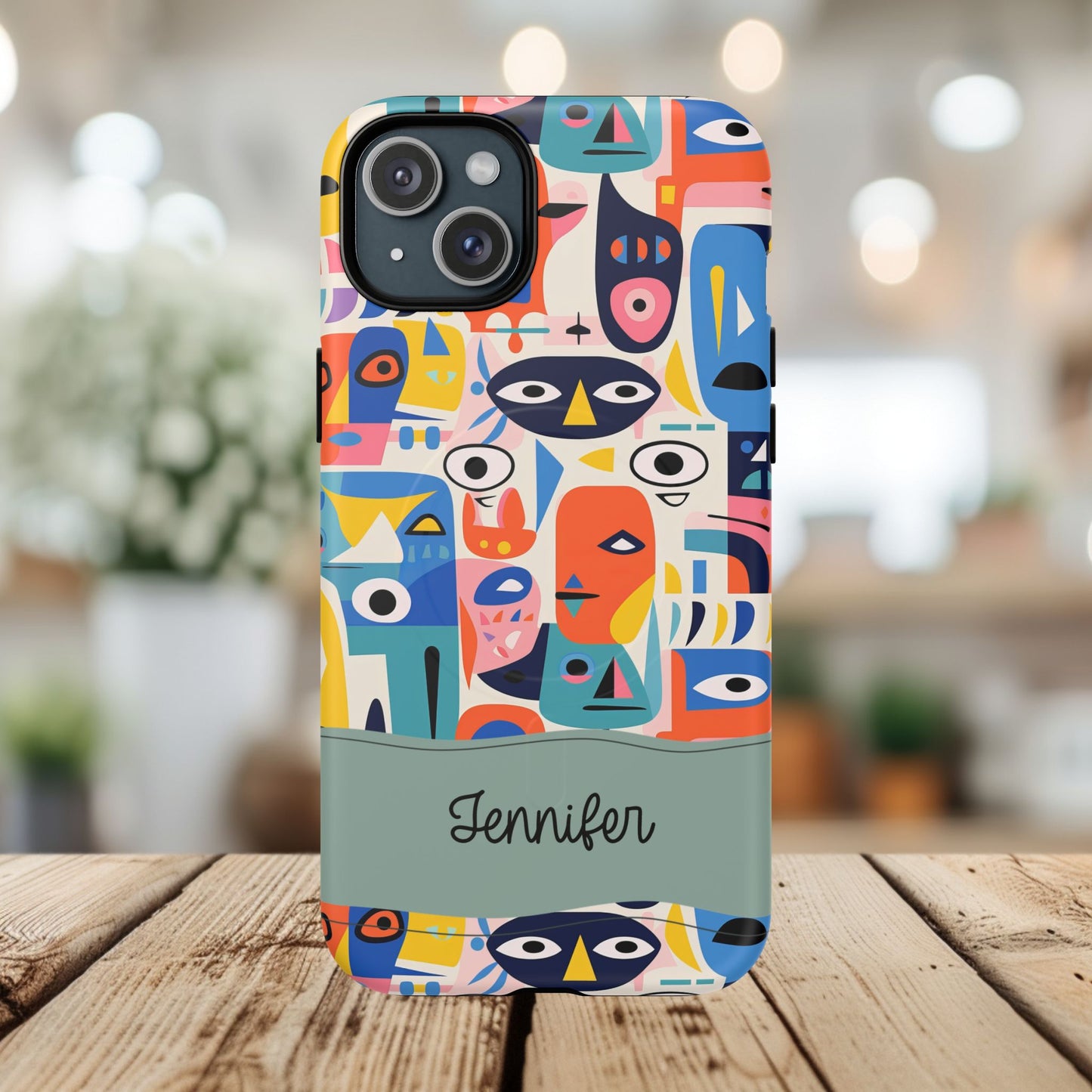 Personalized Vibrant Phone Case,  Magnetic iPhone Cover, Colorful Abstract Protection, Trendy Gift, Unique Tech Accessory, Art Phone Case
