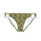 Brown Tropical Bliss Loop Tie Side Bikini Bottom (AOP)