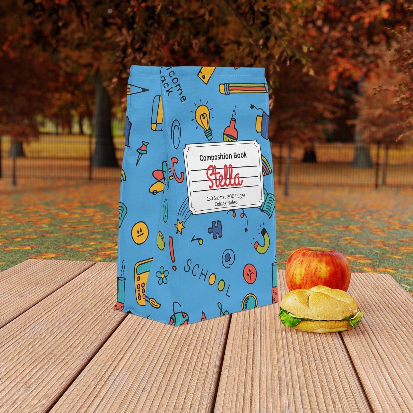 Custom Classroom Couture Composition Book Inspired Stylish Polyester Lunch Box for Kids - Perfect for School, Picnics, or Snacks | Personalized ABC Design, Back to School, Family [...]