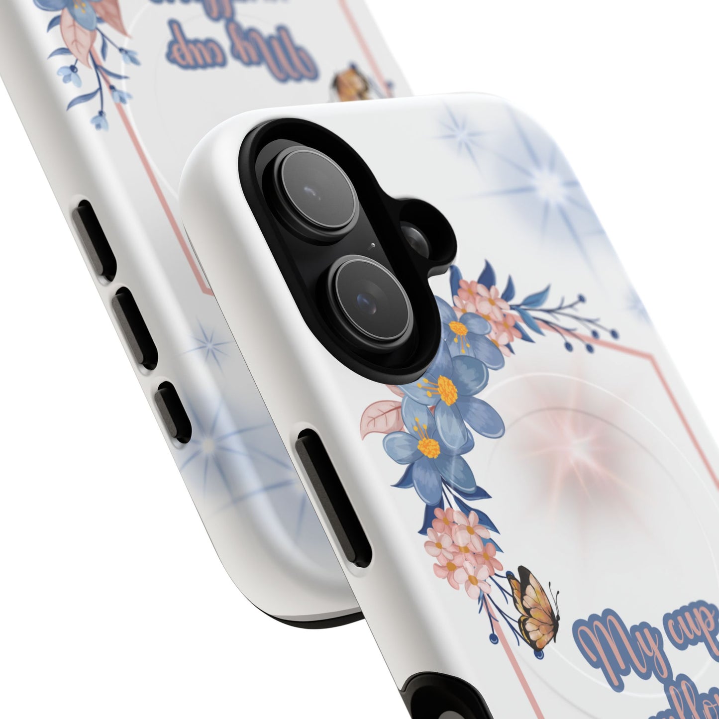 My Cup Overflows Psalm 23:5 | Inspirational Gift, Tough iPhone Magnetic Case | Scripture, Bible Verse, MagSafe® iPhone® Tough Case, iPhone 14, iPhone 15, iPhone 16, Pro, Pro Max, Plus