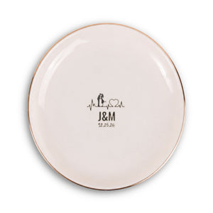Personalized Ceramic Trinket Tray – Elegant Jewelry & Keepsake Dish