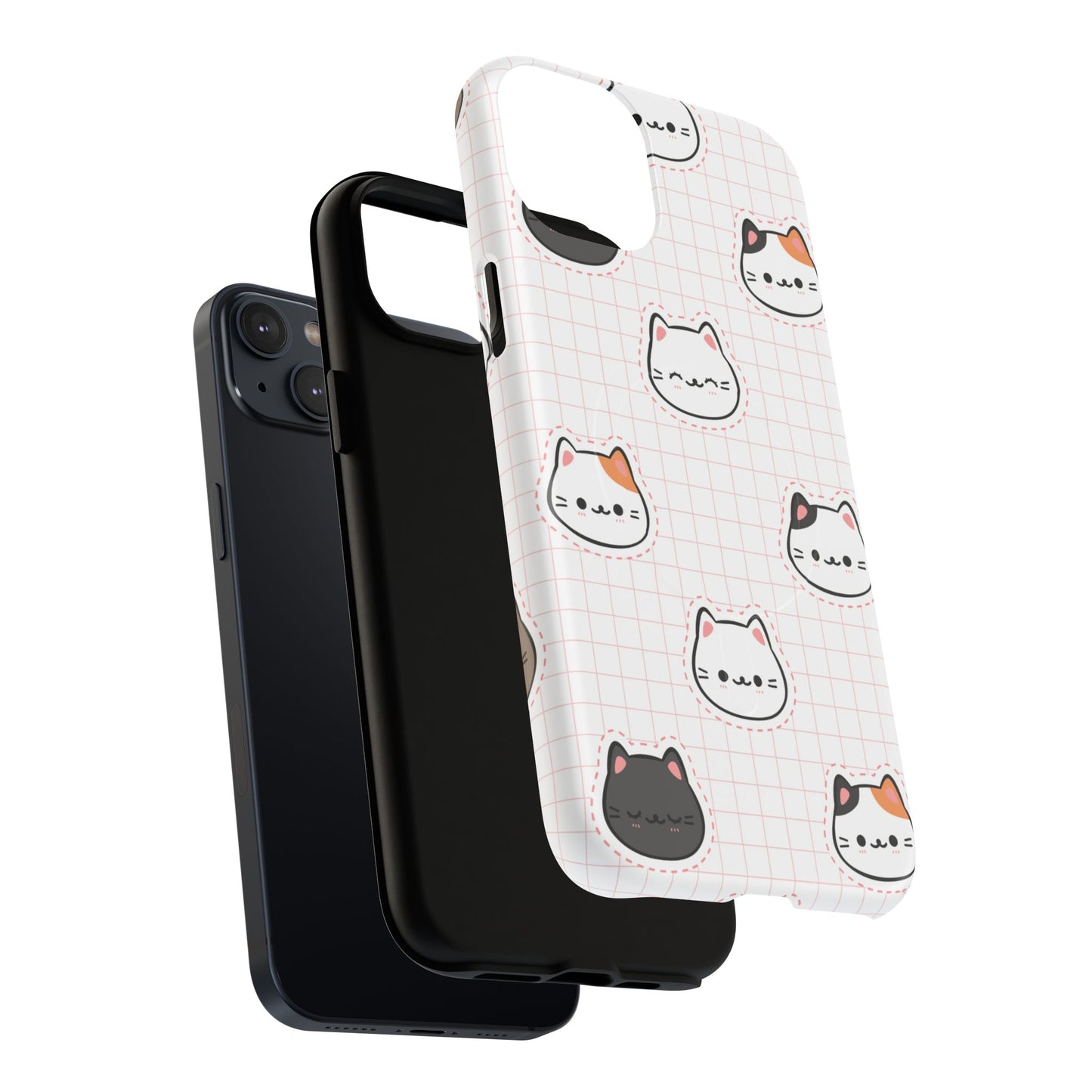 Cute Cat Tough Magnetic Case, iPhone Cover, Cat Lover Gift, Cute Cat Accessories, Pet-Themed iPhone Case