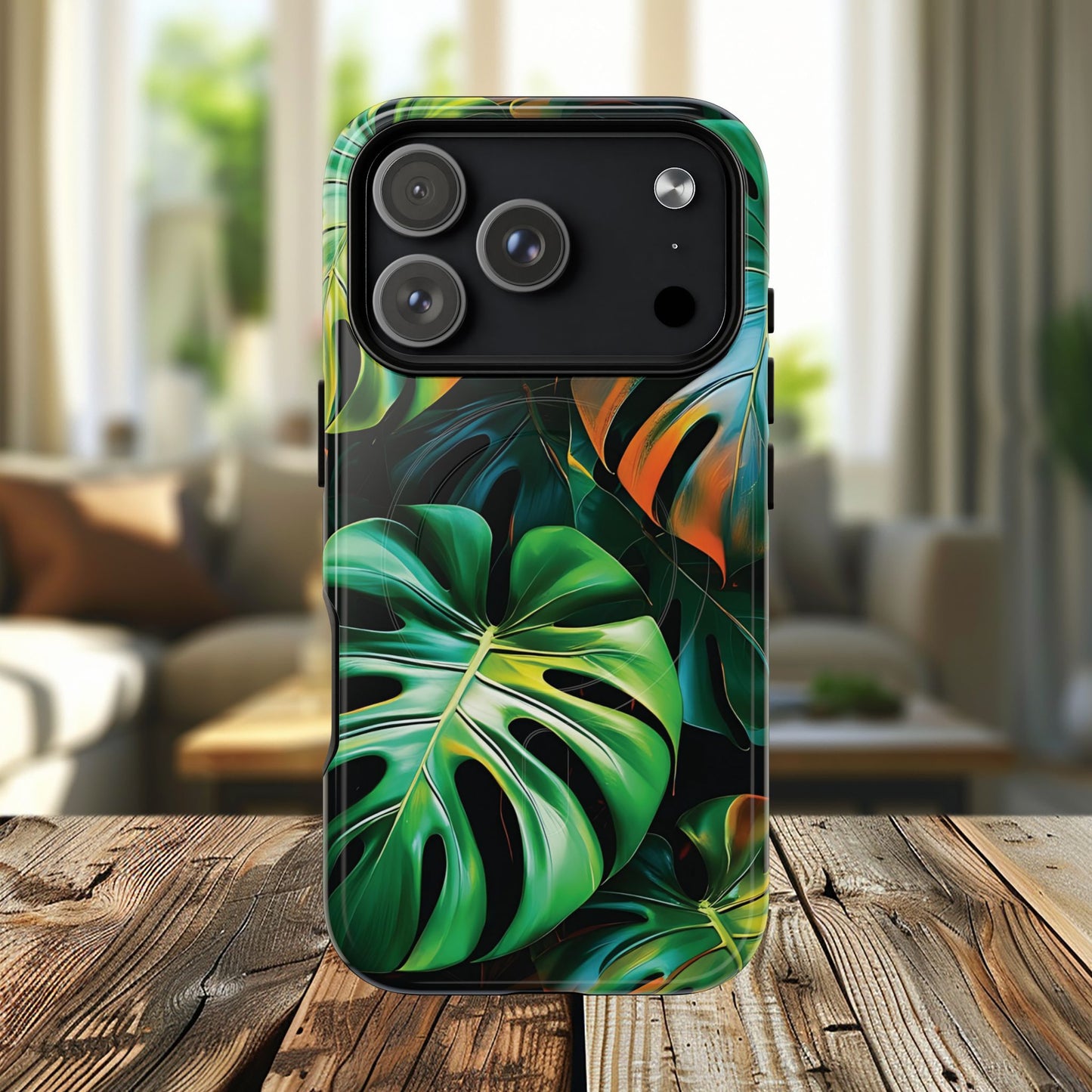 Tropical Leaf Phone Case | Tough Magnetic Cases, iPhone Accessories, Gift for Him/Her, Phone Protection, Summer Style, Trendy Design