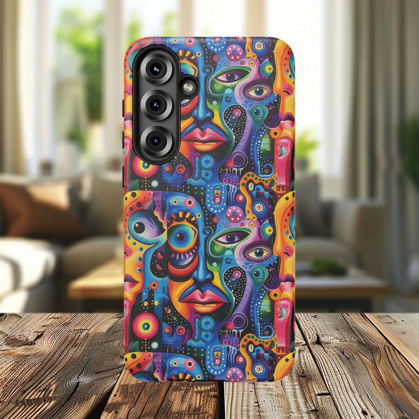 Psychedelic Visions Vibrant Samsung, iPhone and Google Pixel Phone Cases - Colorful Artistic Design