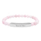 Engravable Natural Stone Stretch Bar Bracelet — Personalized Beaded Wristband