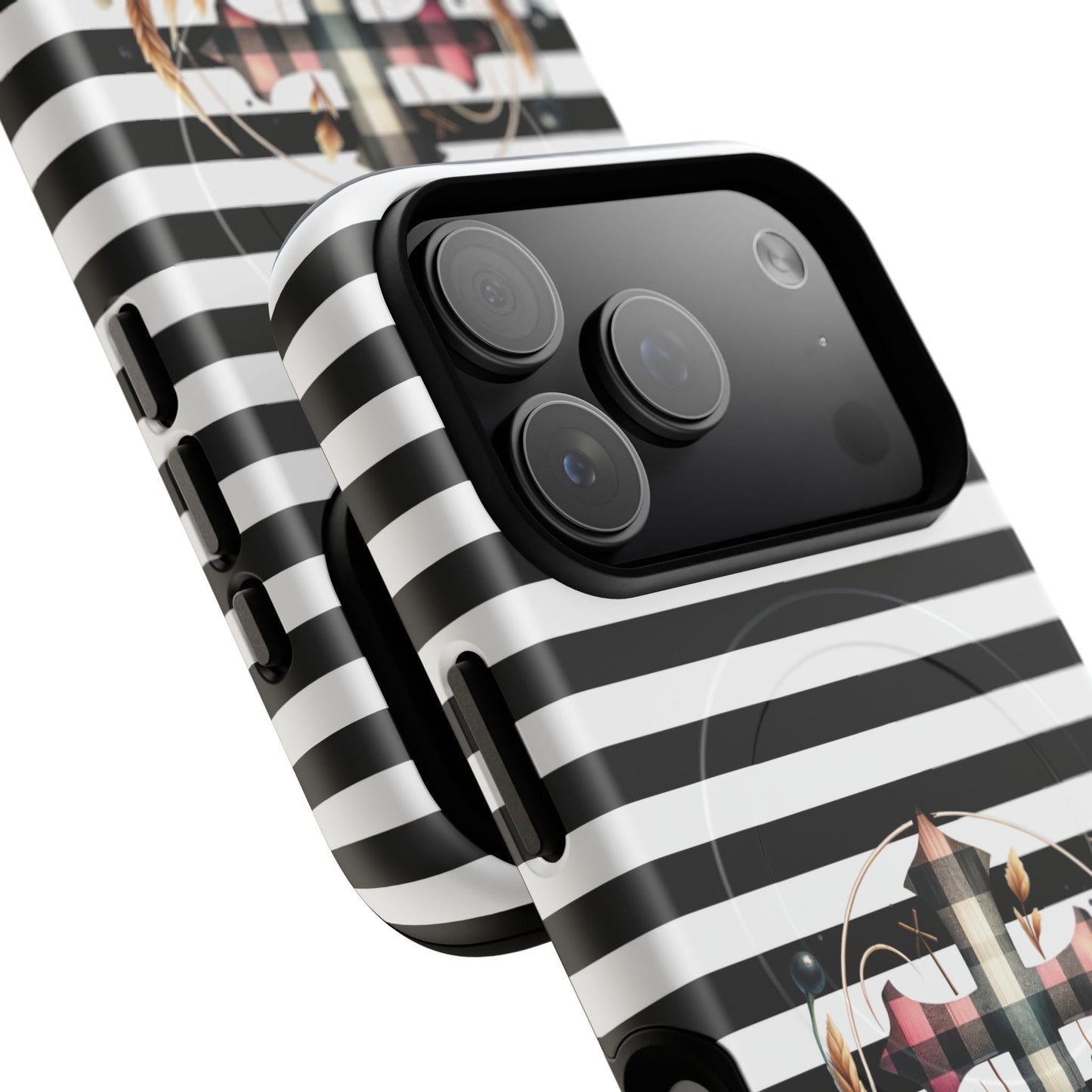 Striped in His Glory iPhone Case, Tough Magnetic Phone Protector, MagSafe iPhone Cover, Durable Case for Everyday Use, Gift for Nature Lovers, Vibrant Design.