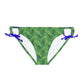 Green Tropical Bliss Loop Tie Side Bikini Bottom (AOP)