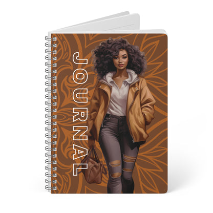 Stylish Wirobound Softcover Notebook, A5 - Aesthetic Journal, Note-Taking Diary, Gift for Writers, Ideal for Students