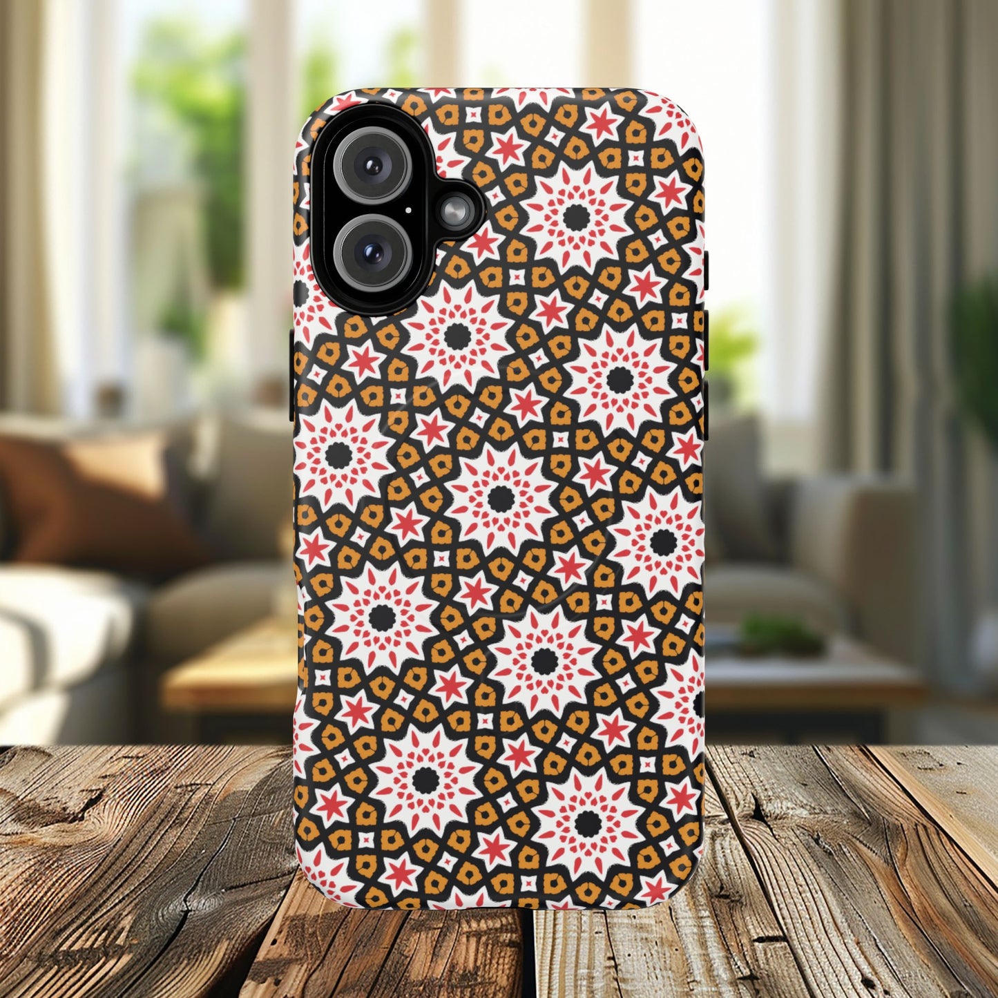 Bohemian Patterned Tough Magnetic Cases, Unique Phone Protection, Stylish Phone Cover, Gift for Trendsetters, Vibrant Designs