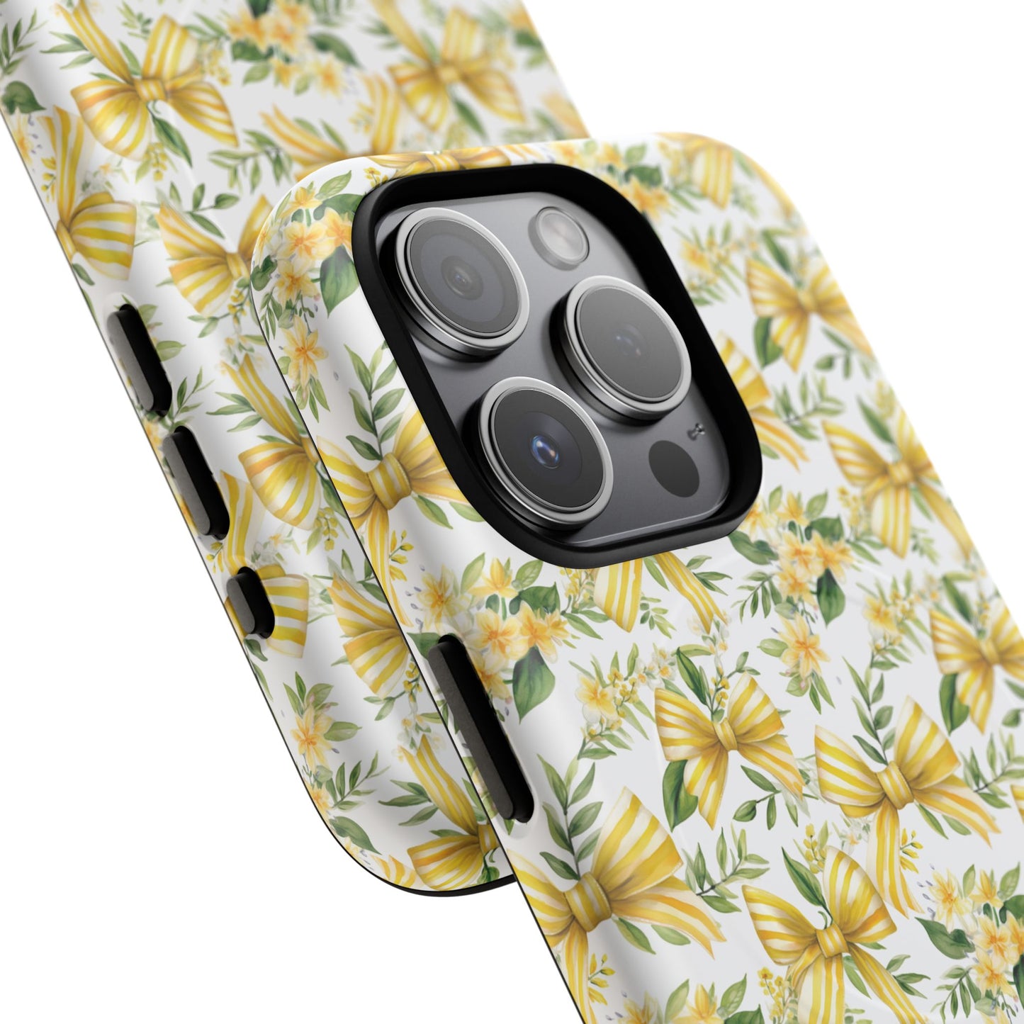 Sunshine Coquette Bows Tough Magnetic iPhone Case, Durable iPhone Cover, Girly Tech Accessory, Nature-Inspired Gift for Her, Spring Decor