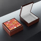 Hibiscus Floral Jewelry Box – Tropical Orange & Pink Keepsake Box