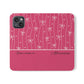 Personalized Pink Bow Coquette Flip iPhone and Samsumg Case — Custom Name or Affirmation Wallet Cover