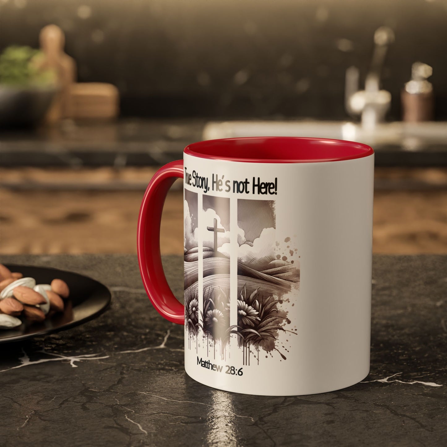 Inspirational Religious Mug - True Story, He's Not Here! (11oz or 15oz)
