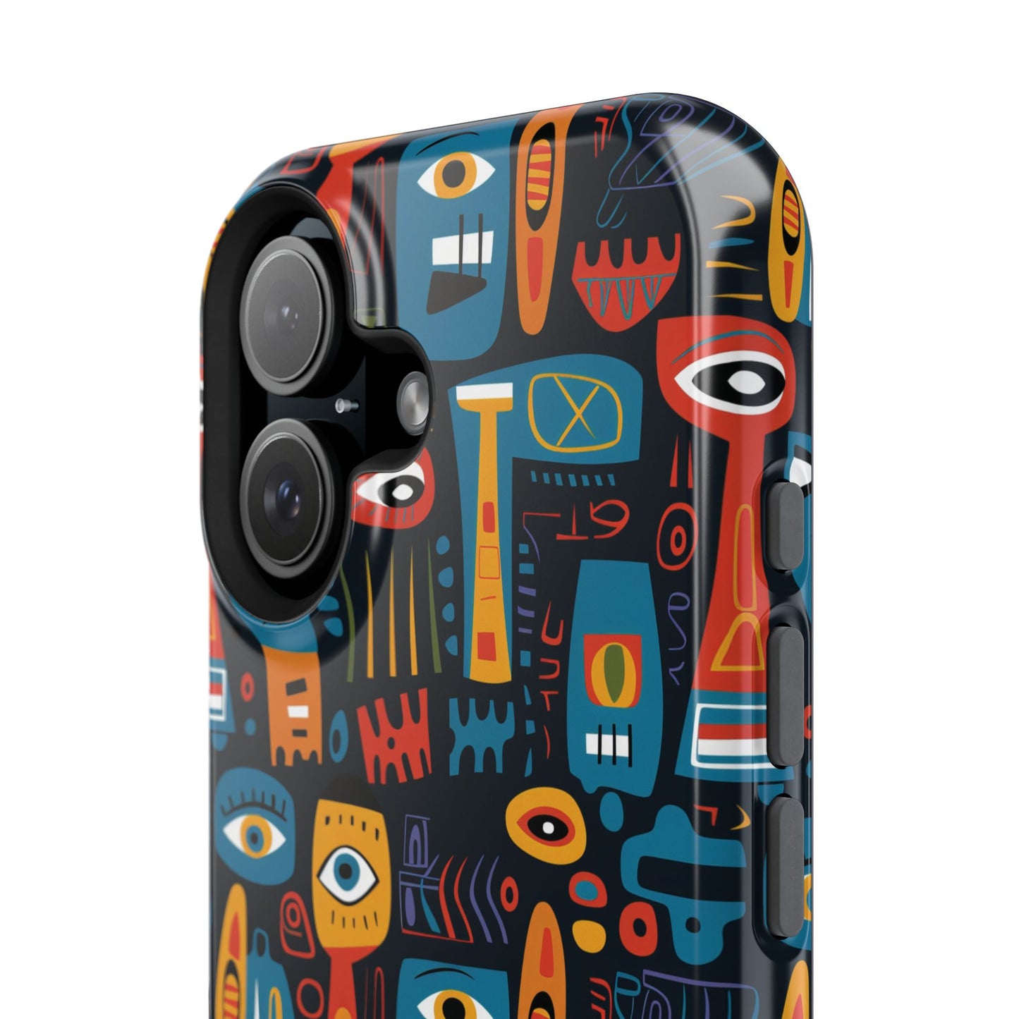 Personalized Colorful Abstract Faces Clear Impact-Resistant Case