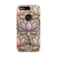 Personalized Lotus Floral Stained Glass Effect Tough Phone Case