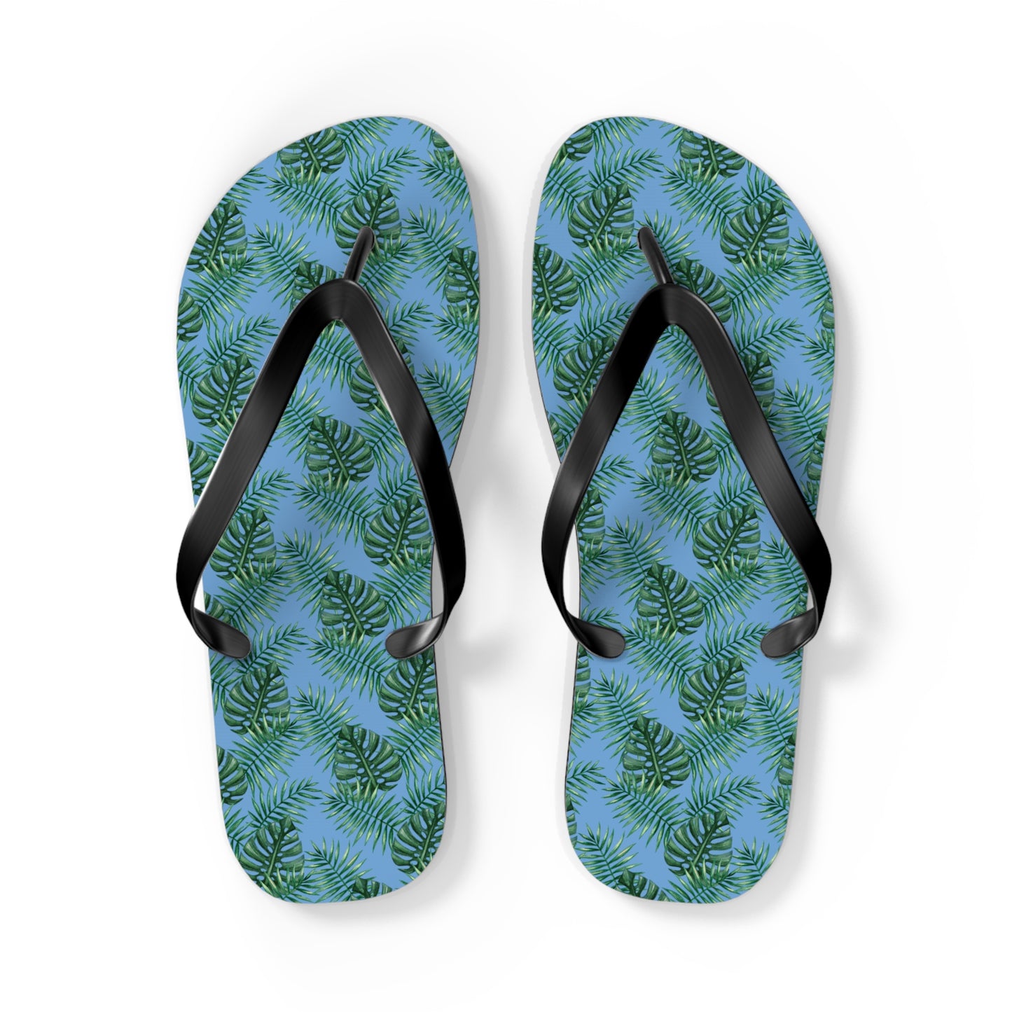 Blue Tropical Bliss Flip Flops