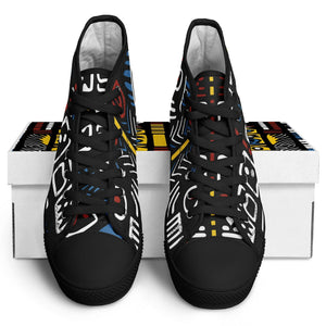 Geometric Harmony Urban Peak High Top Shoes - AOP