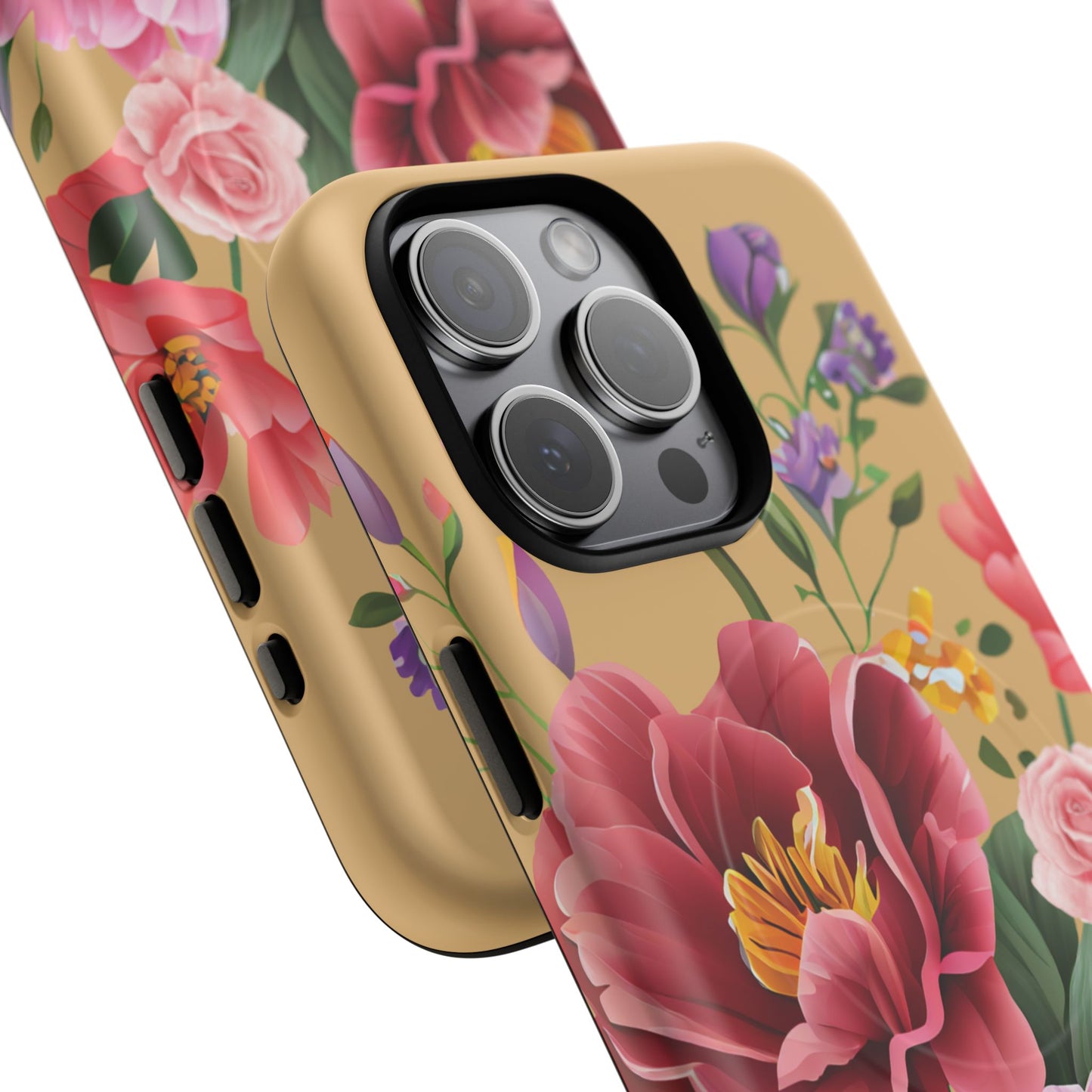 Sunset Botanica Tough iPhone Magnetic Case, Gifts for Her, MagSafe® iPhone® Tough Case, iPhone 13, 14, iPhone 15, iPhone 16, 17, Pro, Pro Max, Plus.