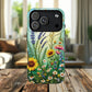 Floral Stained Harmony Glass Tough Magnetic Phone Case | Nature Inspired Design | Durable Protection | Gift for Nature Lovers | Spring Vibe