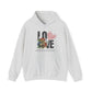 Love Floral Sweatshirt - Unisex Heavy Blend™ Hooded Pullover for Comfort and Style