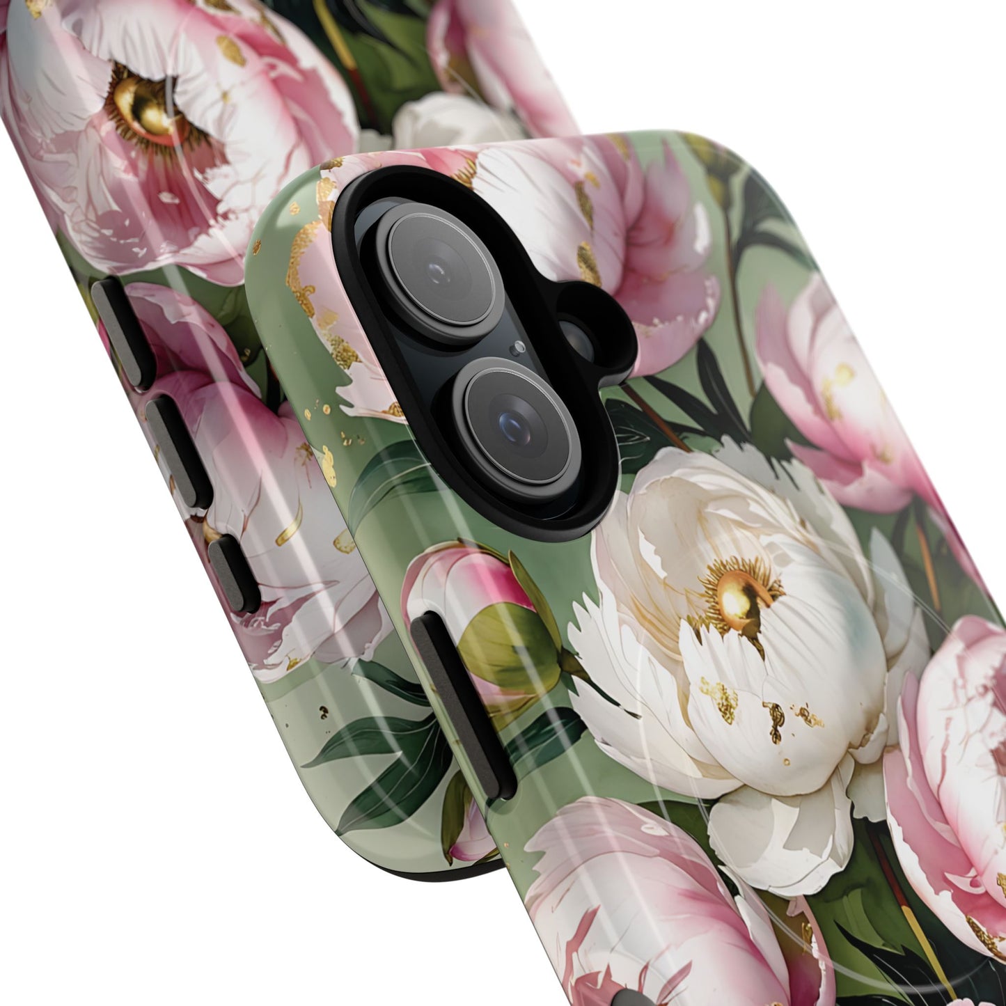 Floral Peonies Tough Magnetic Phone Cases, Durable Floral Phone Cover, Chic Flower Case, Stylish Phone Protector, Gift for Her