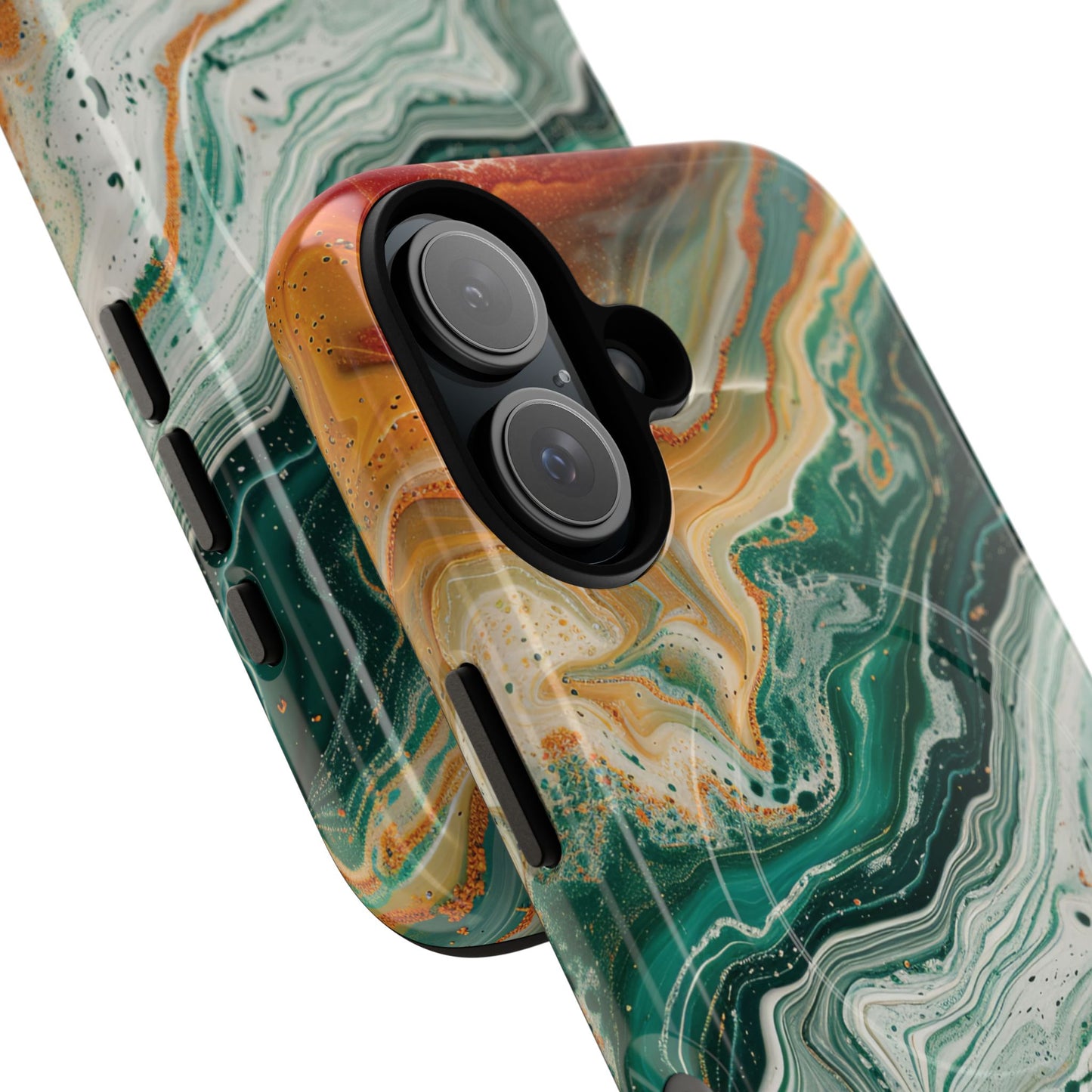Stylish Tough Acrylic Magnetic iPhone Cases for Everyday Protection, Marble Design, Unique Gifts for Tech Lovers, Holiday Essentials