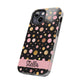 Personalized Gold & Pink Confetti Tough Phone Case — Glitter Dot Protective Phone Cover