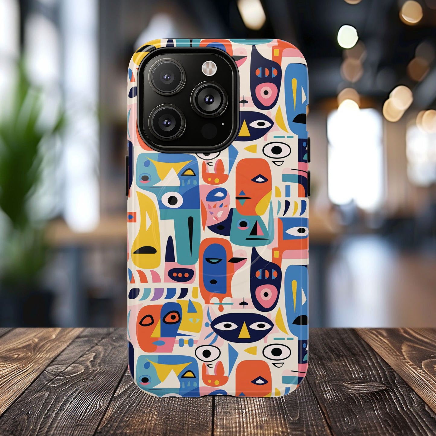 Vibrant Phone Case,  Magnetic iPhone Cover, Colorful Abstract Protection, Trendy Gift, Unique Tech Accessory, Art Phone Case