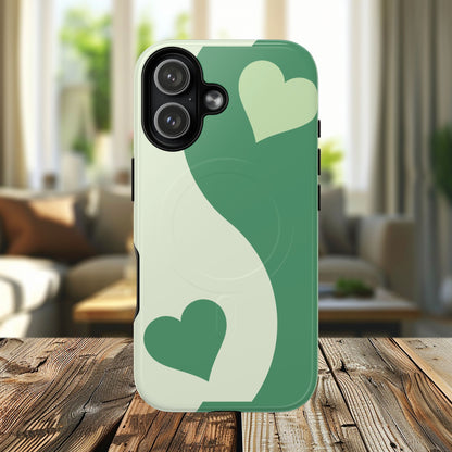 Tough Magnetic iPhone Case with Heart Design, Perfect for Gifts, Valentine's Day, Everyday Use, Stylish Protection, IPhone Cover