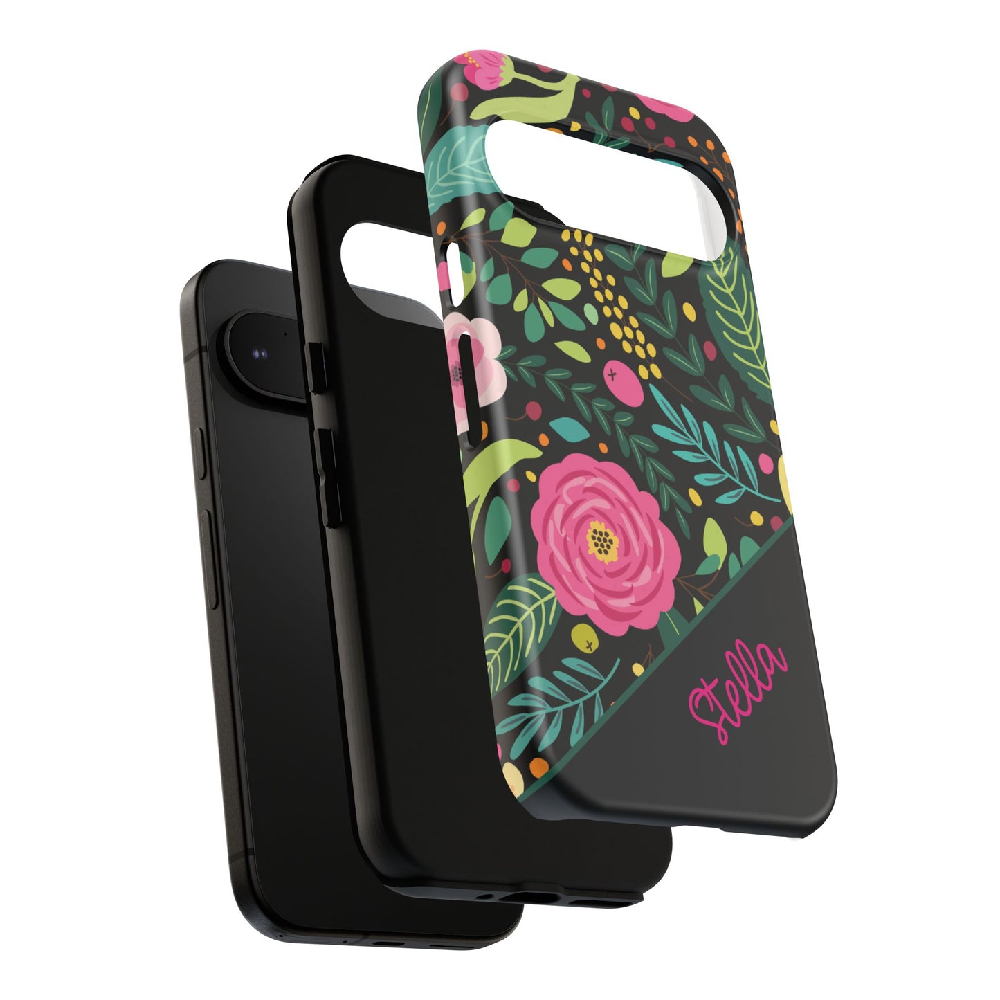 Personalized Floral Fantasy Samsung and Google Pixal Phone Case – Personalized Tough Cases with Colorful Garden Design