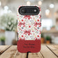 Personalized Rosette Coquette Phone Case - Custom Name/Message 'I Am Stronger Than The Storm' Floral Bow Protective Case