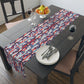 Patriotic Ribbon Table Runner — American Flag Stars & Stripes Cotton-Blend