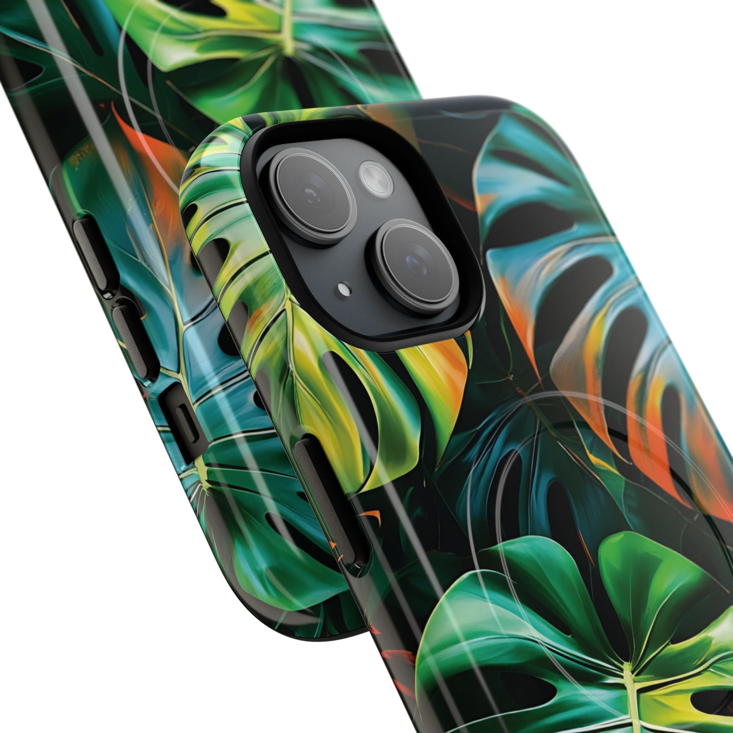 Tropical Leaf Phone Case | Tough Magnetic Cases, iPhone Accessories, Gift for Him/Her, Phone Protection, Summer Style, Trendy Design