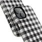 Black and White Gingham Phone Case, Tough Magnetic Cases, Stylish Phone Cover, Gift for Her, Trendy Phone Accessory, Checkered Print