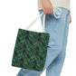 Black Tropical Bliss Tote Bag