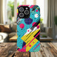 Retro Pop Vibes Magnetic iPhone Case with Abstract Design, Tough iPhone Cover, iPhone Accessory, Gift for Tech Lovers, Trendy iPhone Protector