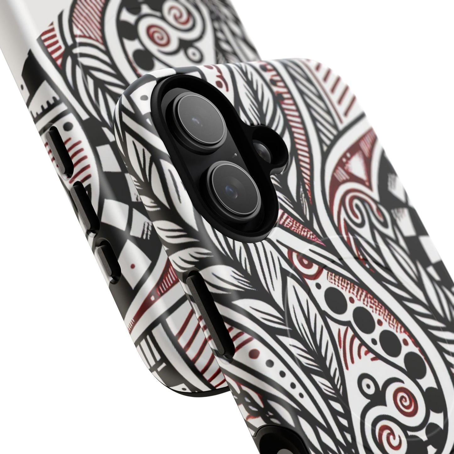 InkWhirl Fusion Stylish Tough Magnetic iPhone Case,  Unique Design, Gift for Him/Her, Trendy Accessory, Artist Collaboration, Durable Protection,Magsafe iPhone case