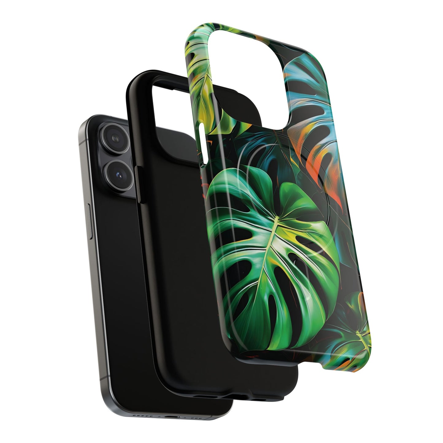 Tropical Leaf Phone Case | Tough Magnetic Cases, iPhone Accessories, Gift for Him/Her, Phone Protection, Summer Style, Trendy Design