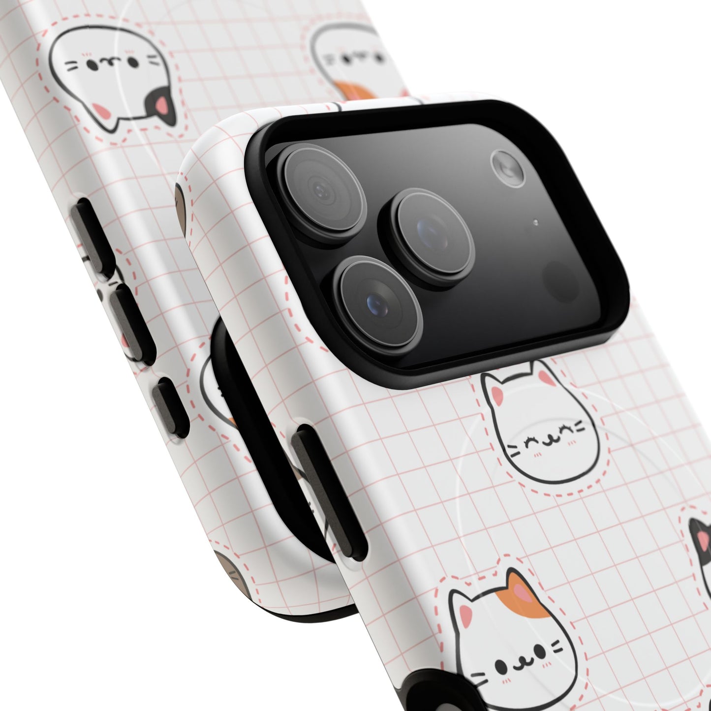 Cute Cat Tough Magnetic Case, iPhone Cover, Cat Lover Gift, Cute Cat Accessories, Pet-Themed iPhone Case