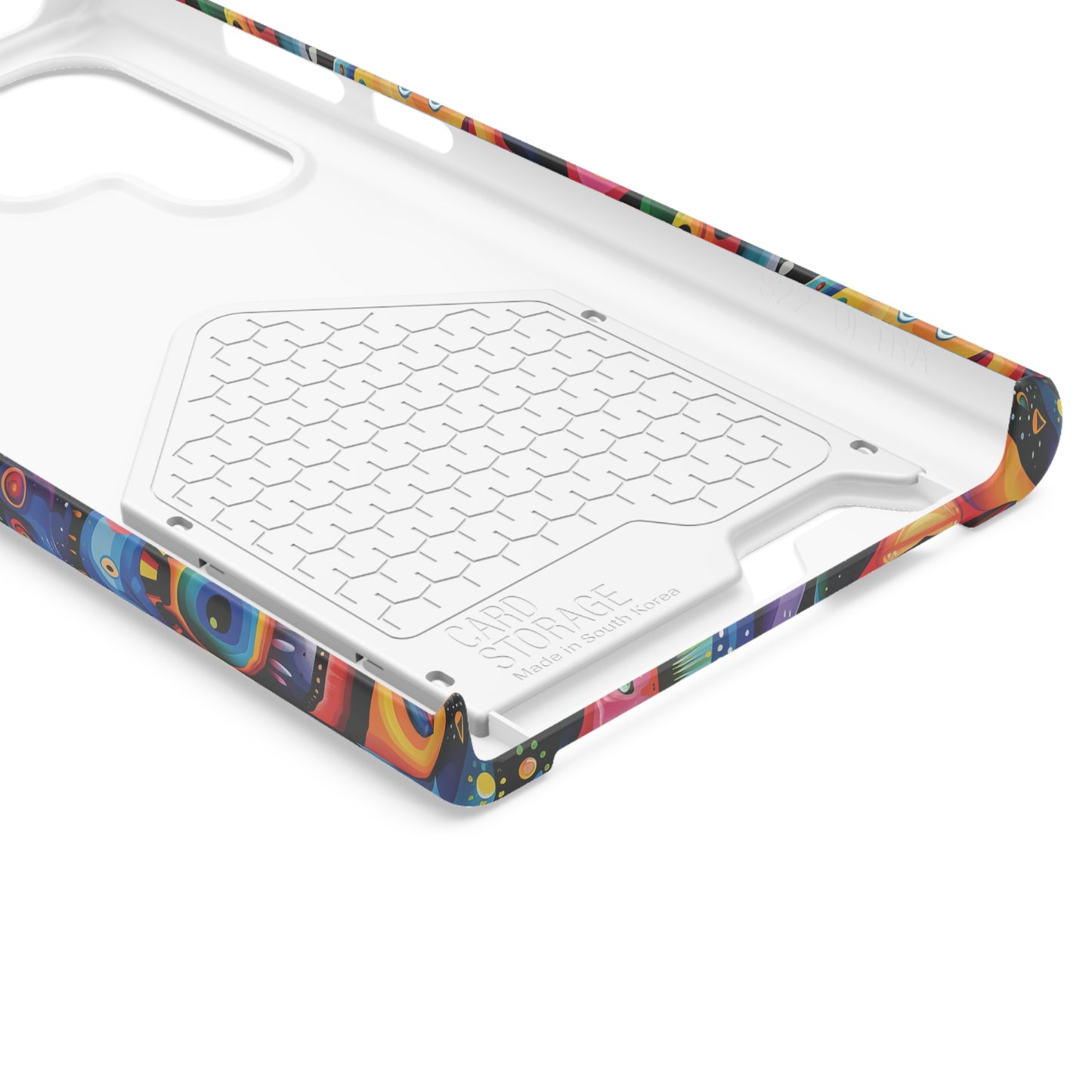 Psychedelic Visions Phone Case with Card Holder - Colorful and Stylish Design for Creatives