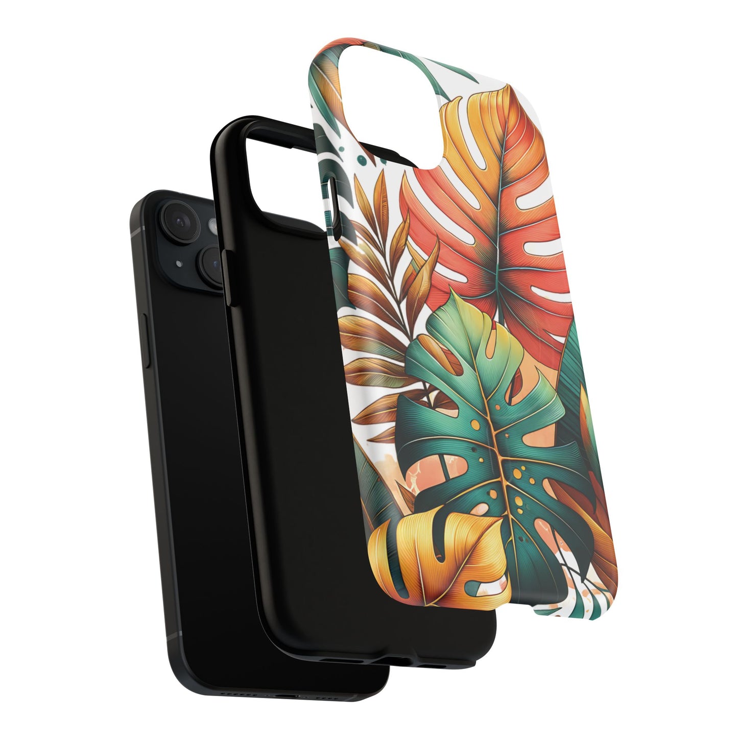 Tropical Monstera Leaf Phone Case - Stylish Tough Magnetic Cases, Floral Protection, Summer Vibe, Gift for Nature Lovers, Trendy Mobile Accessories