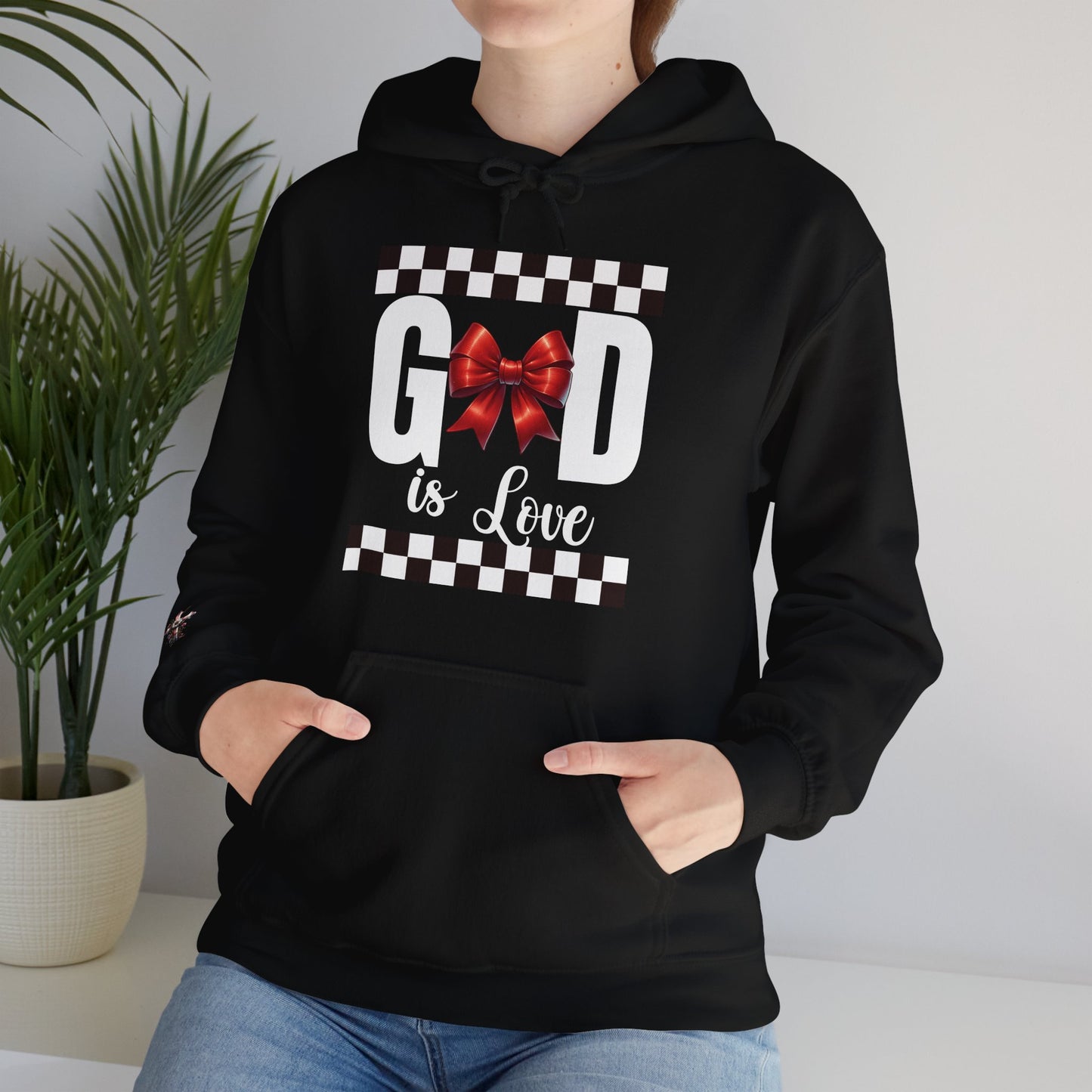 GOD is LOVE Unisex Heavy Blend™ Gildan Hooded Sweatshirt.