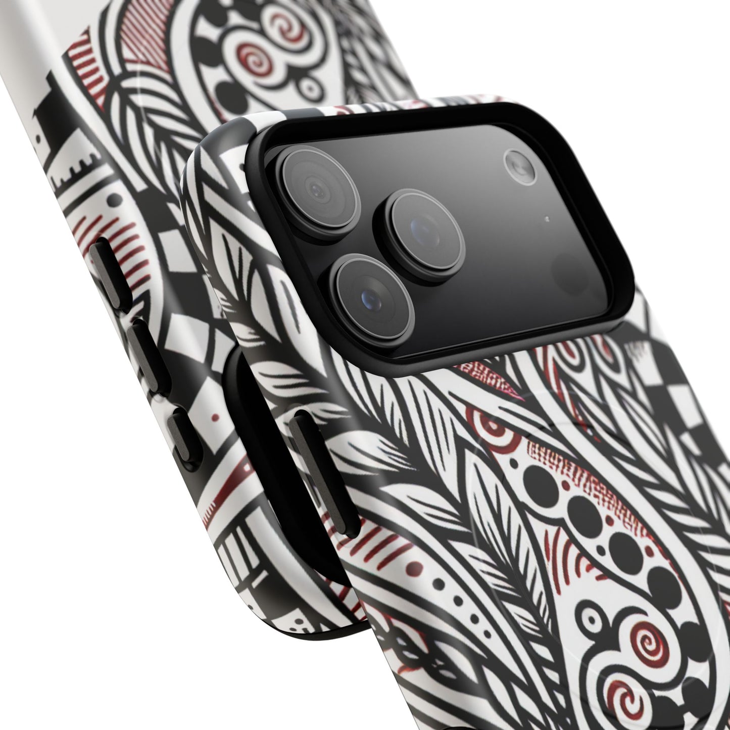 InkWhirl Fusion Stylish Tough Magnetic iPhone Case,  Unique Design, Gift for Him/Her, Trendy Accessory, Artist Collaboration, Durable Protection,Magsafe iPhone case