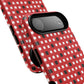 Crimson Gridlock Tough iPhone Magnetic Cases, Durable iPhone Accessories, Gift for Tech Lovers, Modern Design