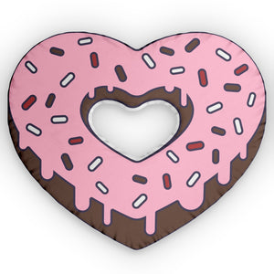 Custom HEART DONUT Shaped Pillows